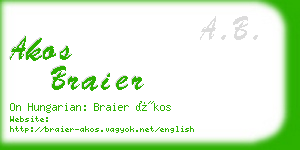 akos braier business card